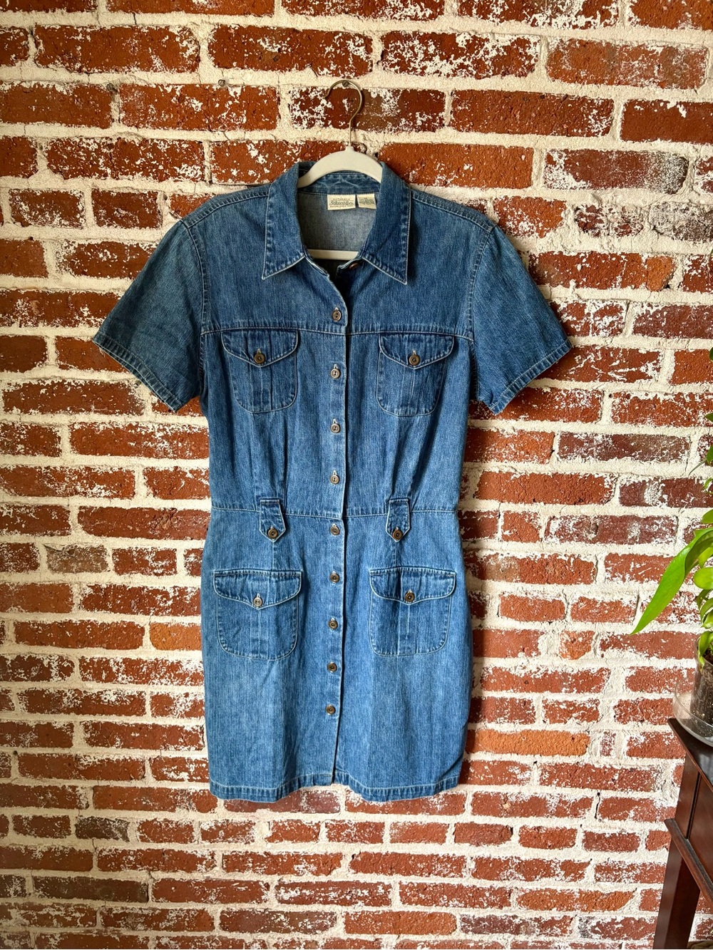 90s St. John’s Bay Denim Button Down Dress - Picture 2 of 6